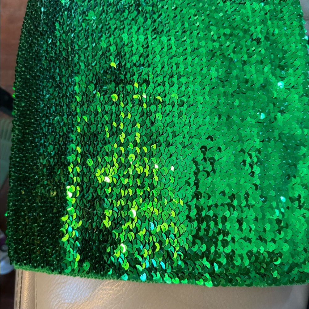 Green Sequin tube top